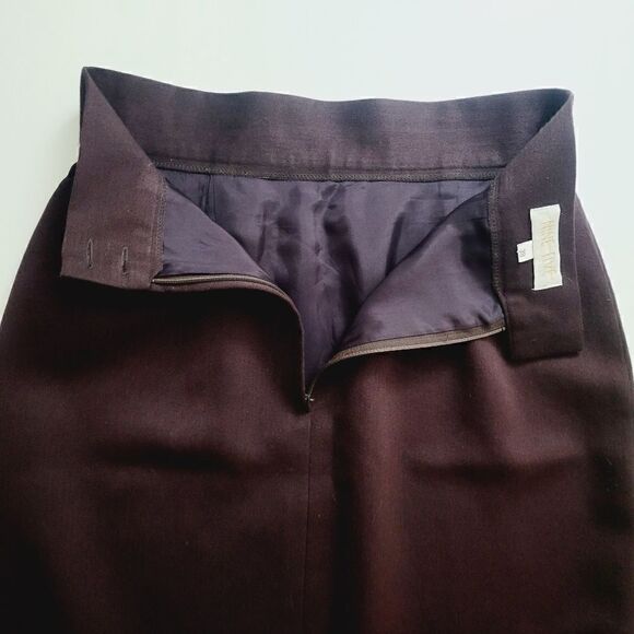 Nine to Five Crocodile Aubergine Pencil Skirt - Picture 5 of 9